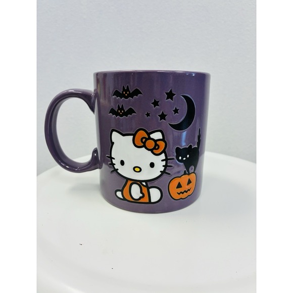 Hello Kitty Purple Coffee Mug With Bats Brand New Never Used Out Of Box - Picture 2 of 5